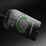 Adaptor UGREEN OTG Audio Adapter CM129 (40964), USB2.0 to Jack Headphone, Jack Mono Microphone, 4-pin Combo Mic, 0.15m