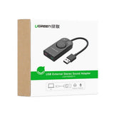 Adaptor UGREEN OTG Audio Adapter CM129 (40964), USB2.0 to Jack Headphone, Jack Mono Microphone, 4-pin Combo Mic, 0.15m