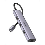 Hub USB UGREEN CM473 (20841), Type-C to 4xUSB-A 3.0, 5Gbps, gri