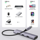 Hub USB UGREEN CM473 (20841), Type-C to 4xUSB-A 3.0, 5Gbps, gri