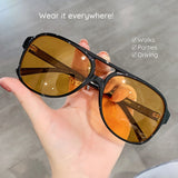 Ochelari de soare Techsuit Sunglasses (98061), polarizati, UV400, maro;bej / portocaliu