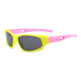 Ochelari de soare Techsuit Kids Polarized Sunglasses (816-C2), polarizati, UV400, roz;galben
