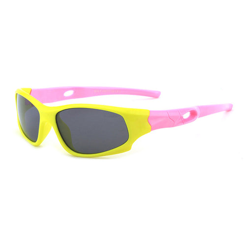 Ochelari de soare Techsuit Kids Polarized Sunglasses (816-C2), polarizati, UV400, roz;galben
