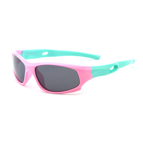 Ochelari de soare Techsuit Kids Polarized Sunglasses (816-C3), polarizati, UV400, roz;turcoaz