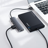 Hub USB UGREEN Docking station CM219 (70336), Type-C to 4xUSB-A 3.0, Micro-USB Power Port, 5Gbps, gri
