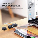 UGREEN Organizator cabluri 3+1 LP208 (70585), Main si Single, 4 Holder Clips, Negru