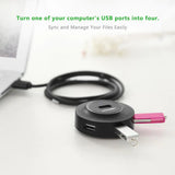 Hub USB UGREEN CR106 (20277), USB-A to 4xUSB-A 2.0, cu Cable, 1m, negru