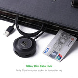 Hub USB UGREEN CR106 (20277), USB-A to 4xUSB-A 2.0, cu Cable, 1m, negru