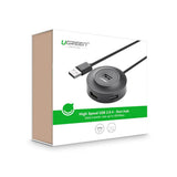 Hub USB UGREEN CR106 (20277), USB-A to 4xUSB-A 2.0, cu Cable, 1m, negru