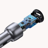Incarcator auto UGREEN Aluminium Shell CD213 (60980), 2x USB-A, QC 3.0, 42.5W, bleumarin
