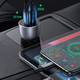 Incarcator auto UGREEN Aluminium Shell CD213 (60980), 2x USB-A, QC 3.0, 42.5W, bleumarin