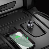Incarcator auto UGREEN Aluminium Shell CD213 (60980), 2x USB-A, QC 3.0, 42.5W, bleumarin