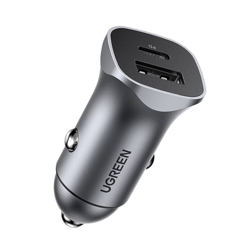 Incarcator auto UGREEN CD130 (30780), 2x USB-A, 24W, 4.8A, gri