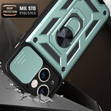 Husa pentru iPhone 14, Techsuit CamShield Series, albastru