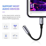 Adaptor UGREEN, Audio Cable Us211 30756 Lightning to Jack 3 5mm 10cm Koff A3d2de, Negru