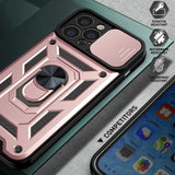 Husa pentru iPhone 13 Pro, Techsuit CamShield Series, roz