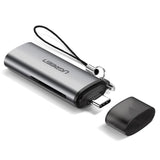 Cititor de carduri UGREEN Card Reader CM184 (50704), USB-C to MicroSD, SD 3.0 Card Slot, up to 5Gbps, gri