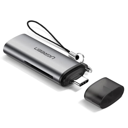 Cititor de carduri UGREEN Card Reader CM184 (50704), USB-C to MicroSD, SD 3.0 Card Slot, up to 5Gbps, gri