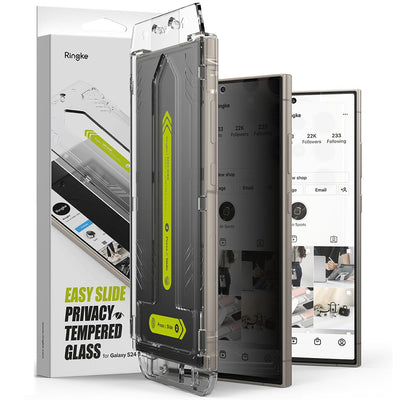 Folie de protectie pentru Samsung Galaxy S24 Ultra, Ringke Easy Slide Tempered Glass (2 pack)