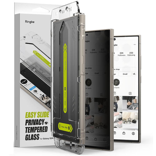 Folie de protectie pentru Samsung Galaxy S24 Ultra, Ringke Easy Slide Tempered Glass (2 pack)