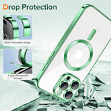 Husa pentru iPhone 15 Pro Max, Techsuit Lux Crystal MagSafe, mov