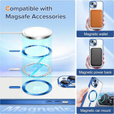 Husa pentru iPhone 15 Plus, Techsuit Lux Crystal MagSafe, argintiu