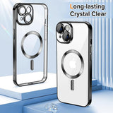 Husa pentru iPhone 15 Plus, Techsuit Lux Crystal MagSafe, argintiu