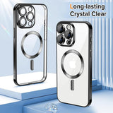 Husa pentru iPhone 15 Pro, Techsuit Lux Crystal MagSafe, argintiu