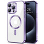 Husa pentru iPhone 15 Pro, Techsuit Lux Crystal MagSafe, mov