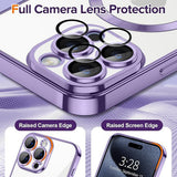 Husa pentru iPhone 15 Pro, Techsuit Lux Crystal MagSafe, mov