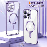 Husa pentru iPhone 15 Pro, Techsuit Lux Crystal MagSafe, mov