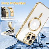 Husa pentru iPhone 15 Pro, Techsuit Lux Crystal MagSafe, argintiu