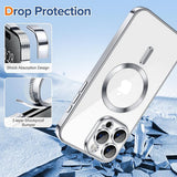 Husa pentru iPhone 15 Pro, Techsuit Lux Crystal MagSafe, argintiu