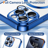 Husa pentru iPhone 15 Pro, Techsuit Lux Crystal MagSafe, albastru