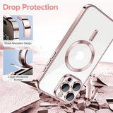 Husa pentru iPhone 15 Pro, Techsuit Lux Crystal MagSafe, argintiu