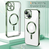 Husa pentru iPhone 15, Techsuit Lux Crystal MagSafe, albastru