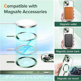 Husa pentru iPhone 15, Techsuit Lux Crystal MagSafe, albastru