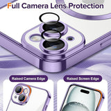 Husa pentru iPhone 15, Techsuit Lux Crystal MagSafe, mov