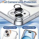 Husa pentru iPhone 15, Techsuit Lux Crystal MagSafe, argintiu