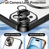 Husa pentru iPhone 15, Techsuit Lux Crystal MagSafe, argintiu