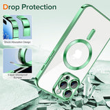 Husa pentru iPhone 14 Pro Max, Techsuit Lux Crystal MagSafe, mov