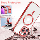 Husa pentru iPhone 14 Pro Max, Techsuit Lux Crystal MagSafe, argintiu