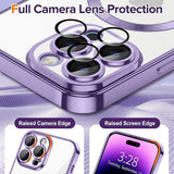 Husa pentru iPhone 14 Pro, Techsuit Lux Crystal MagSafe, mov