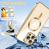 Husa pentru iPhone 14 Pro, Techsuit Lux Crystal MagSafe, argintiu