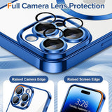 Husa pentru iPhone 14 Pro, Techsuit Lux Crystal MagSafe, albastru