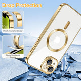 Husa pentru iPhone 14 Plus, Techsuit Lux Crystal MagSafe, argintiu