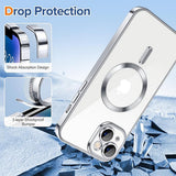 Husa pentru iPhone 14 Plus, Techsuit Lux Crystal MagSafe, argintiu