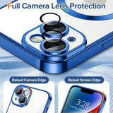Husa pentru iPhone 14 Plus, Techsuit Lux Crystal MagSafe, albastru