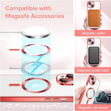 Husa pentru iPhone 14 Plus, Techsuit Lux Crystal MagSafe, argintiu