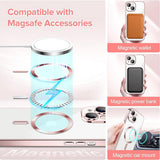 Husa pentru iPhone 14 Plus, Techsuit Lux Crystal MagSafe, argintiu
